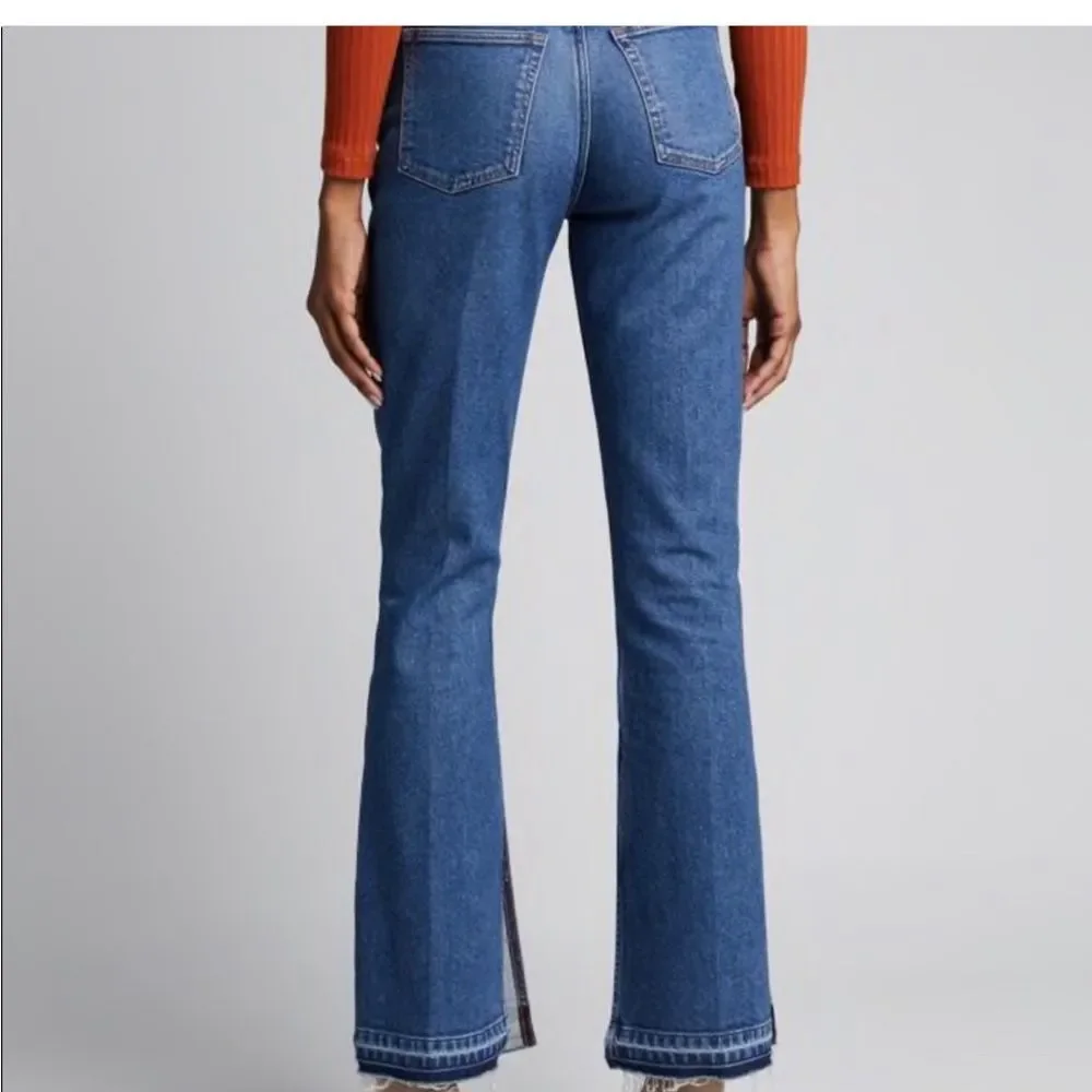 NEW 3x1 MIMi CUTTRELL Kelli Flared Slit High Rise Jeans Button Fly size 25